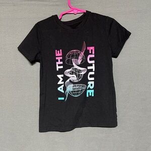 Xersion Black Kids T-Shirt with Colorful Futuristic Print